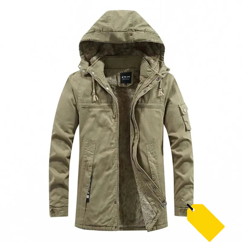 Comfortabele winterjas met fleece voering voor heren