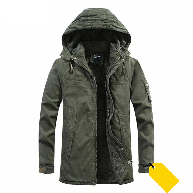 Comfortabele winterjas met fleece voering voor heren