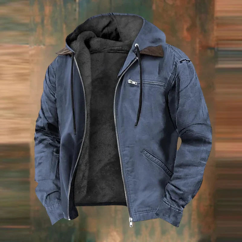 Moderne herfstjas met capuchon voor mannen