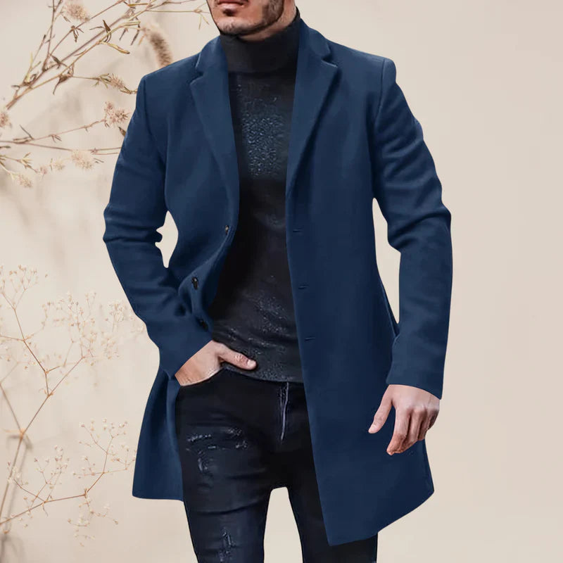 Lange retro trenchcoat voor heren