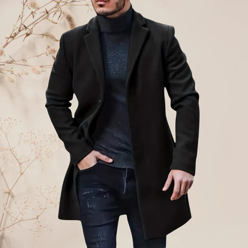 Lange retro trenchcoat voor heren