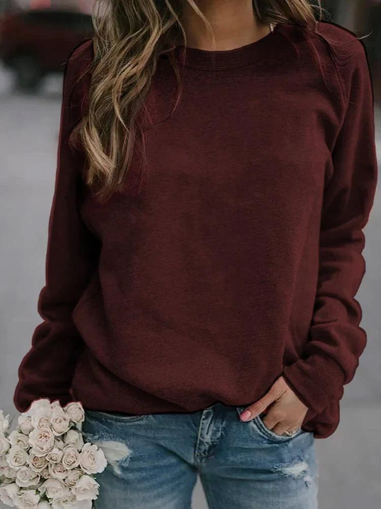 Comfortabel sweatshirt van zachte fleece stof voor dames
